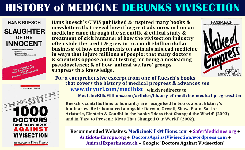 Best Good Quotes Memes Anti Pro Debunk Refute Why Against Animal Testing Experiments Wrong Right Bad Science Medical Health Research Experts Doctors Hans Ruesch Slaughter of the Innocent Naked Empress 1000 Doctors Against Vivisection books